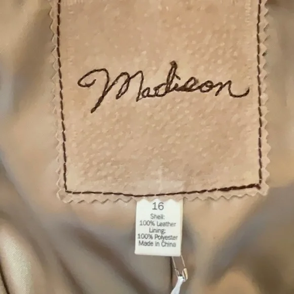 Madison ladies Weekend in the Count Leather Jacket size 16 NWT - Picture 4 of 6